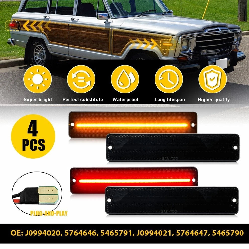 LED Fender Side Marker Light for Jeep Cherokee CJ5/CJ6/CJ7/J10/J20 (1972–1986)