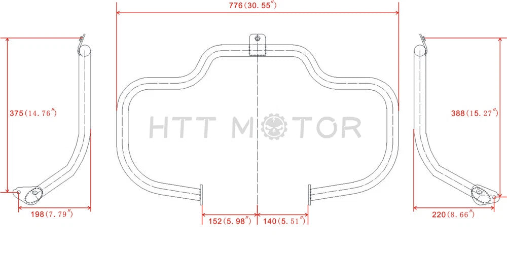 Engine Guard Highway Crash Bar for Harley Touring (1997–2008)