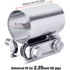 2.25" Butt Joint Exhaust Band Clamp for Universal Applications (T304)