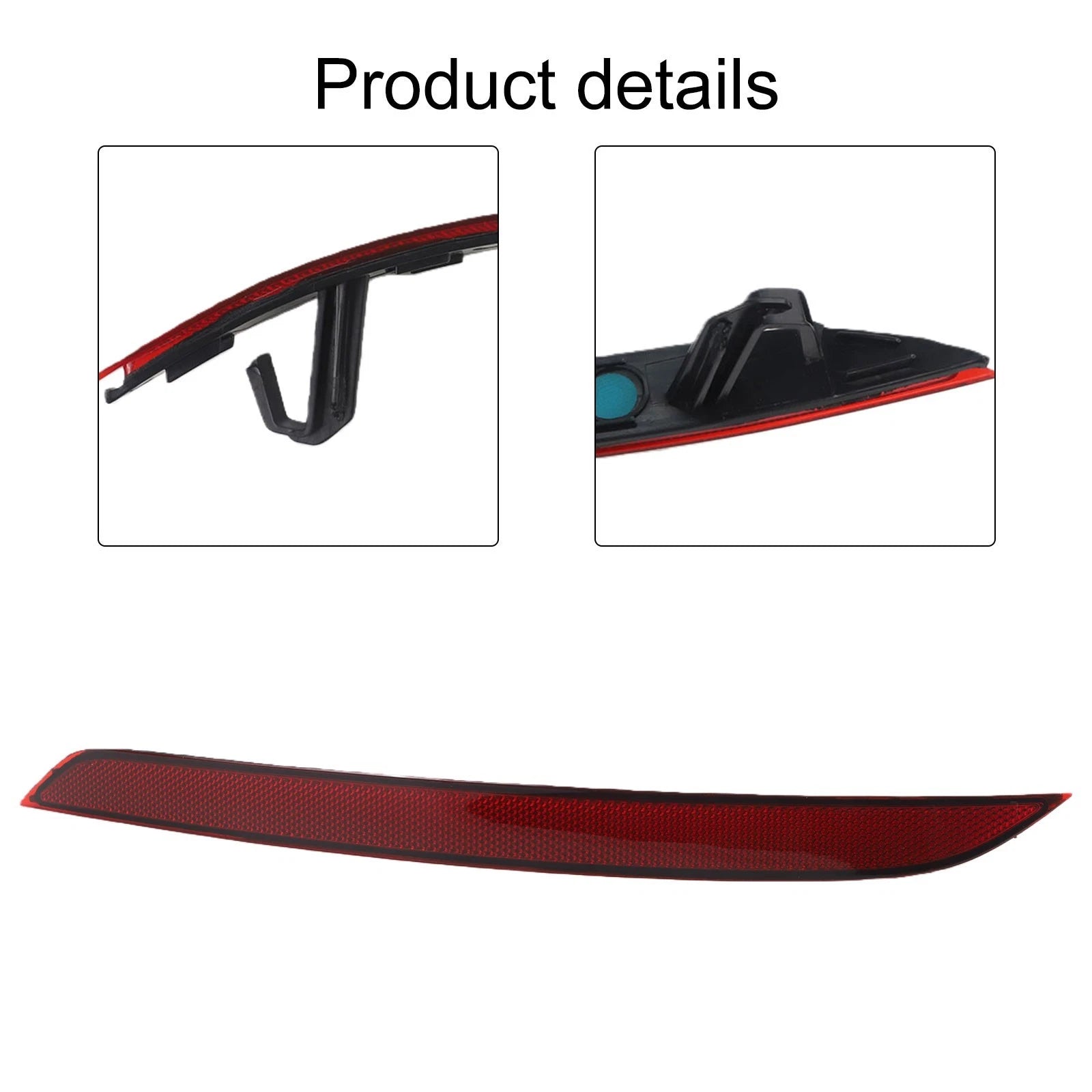 Left Red Bumper Reflector Trim for Volvo XC60 (2018–2024) 31656677