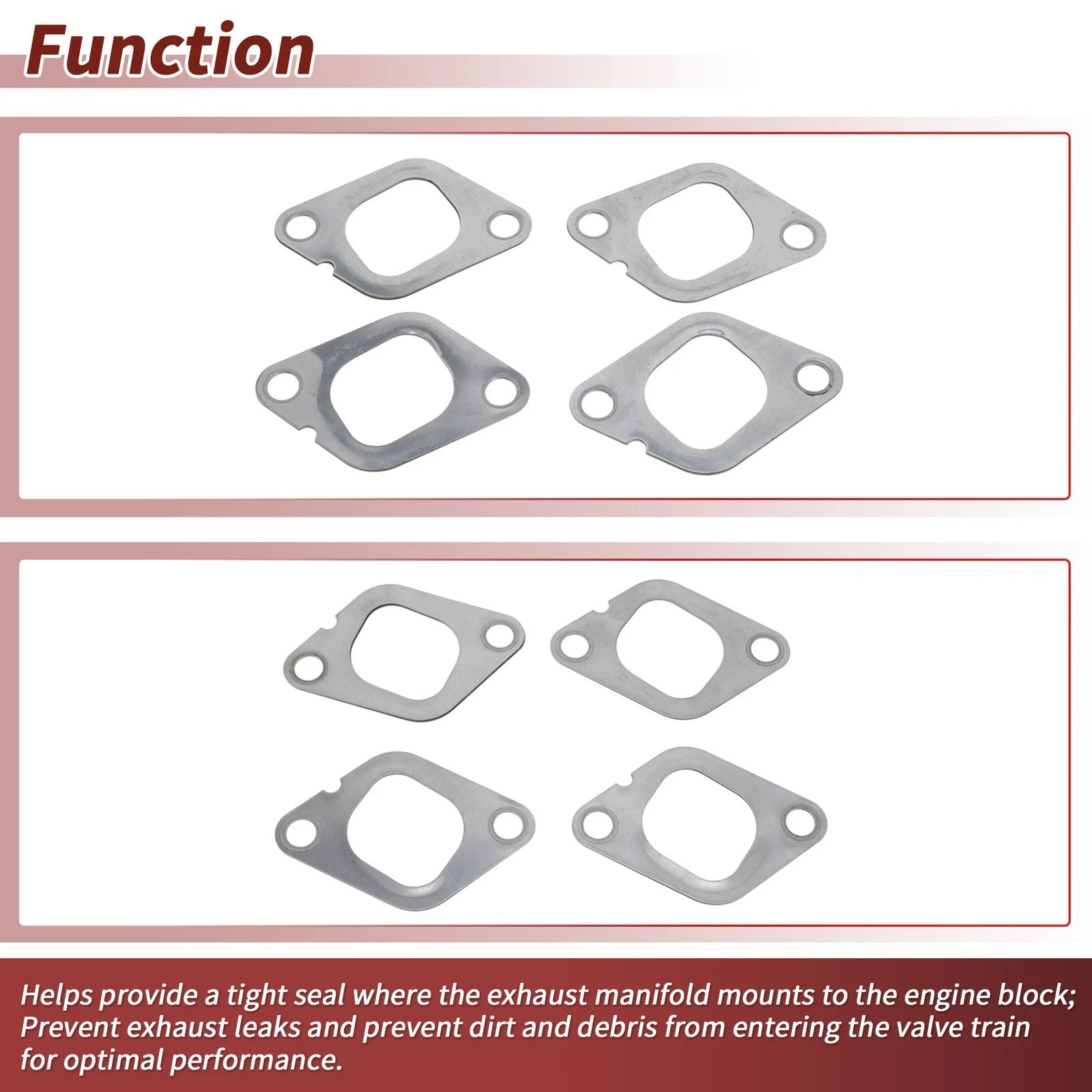 Set of 4 Exhaust Manifold Header Gaskets for Ford Maverick (1993–1996) No. 1403643G00