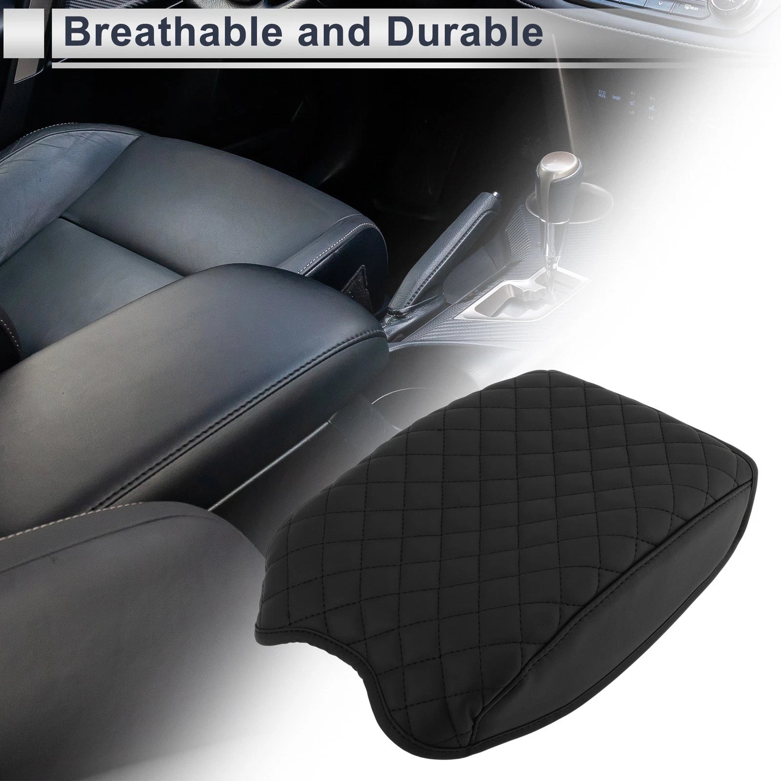 Center Console Cover for Toyota Tacoma (2016–2023) Black 1Pc