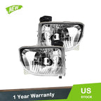 Set of 2 Headlights for Toyota Tacoma (2001–2004) Halogen Chrome Housing