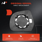 Passenger Manual Mirror Glass for Nissan Versa (2012-2014)