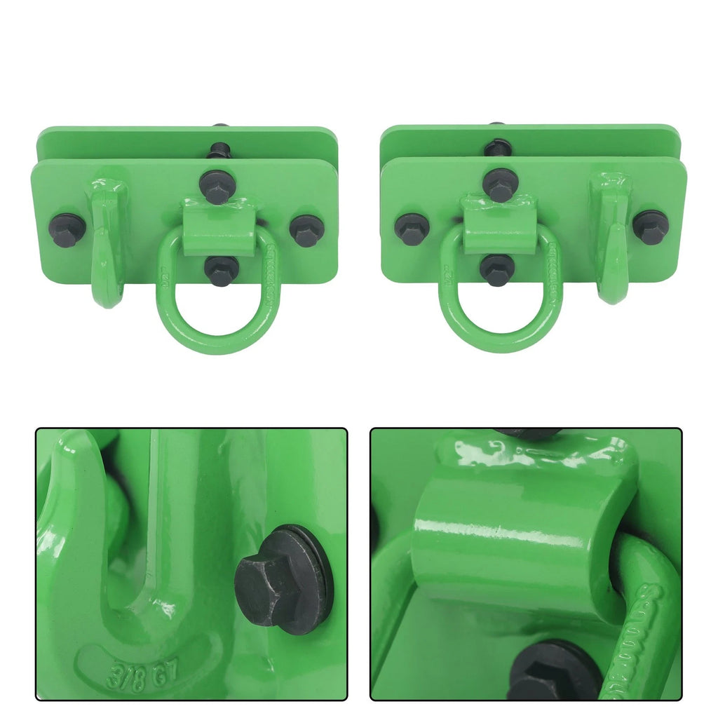 2 Pack Grade 70 Tractor Bucket Hooks with Tie Down Ring for Tractor