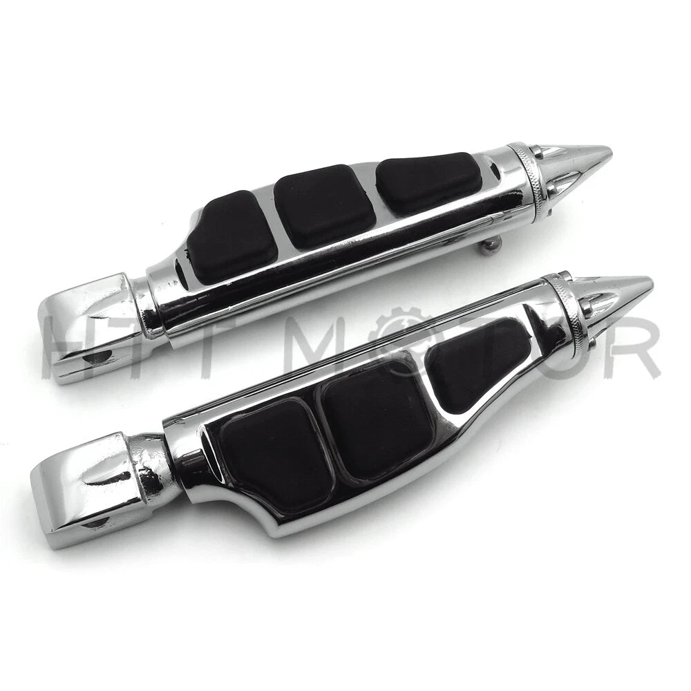 Stiletto Spike Footpegs for Kawasaki Vulcan 900 Classic, Suzuki Boulevard M90
