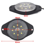 9 LED Side Marker Lamps for Truck Car Bus Tractor Boat Van RV