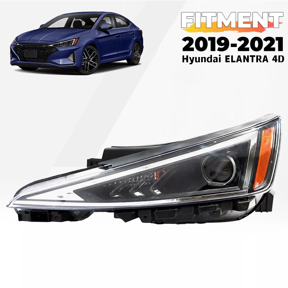 Headlight Assembly for Hyundai Elantra (2019–2020) Halogen Driver Side 92102F3500