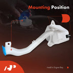 Windshield Washer Reservoir with Pump & Cap for Honda Element (2003-2011)