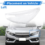 1 Pcs Headlight Lens Cover for Hyundai Accent (2012–2017) PC Clear