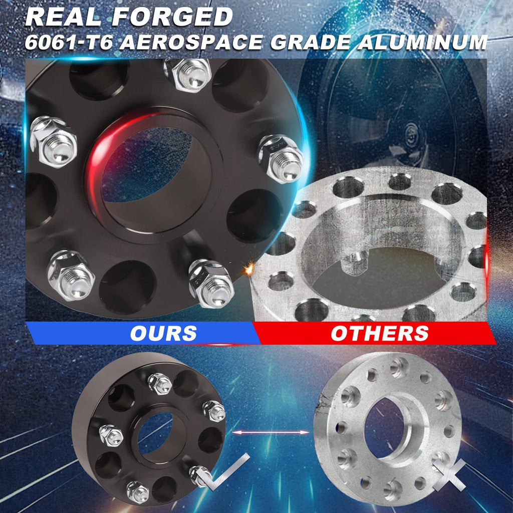Set of 4 Wheel Adapter Spacers for Dodge Durango Jeep Wrangler (2" Thick)