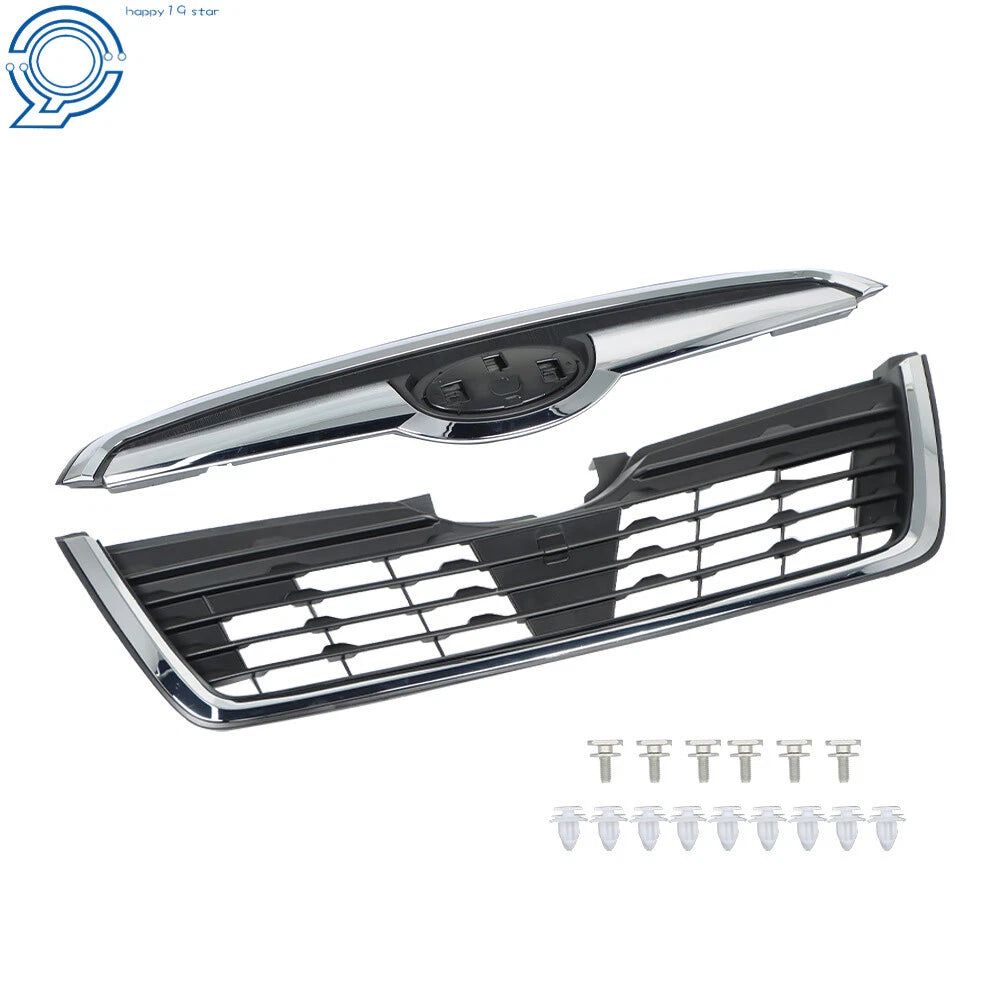 Front Upper Grille Assembly with Chrome Trim for Subaru Forester (2019-2021)