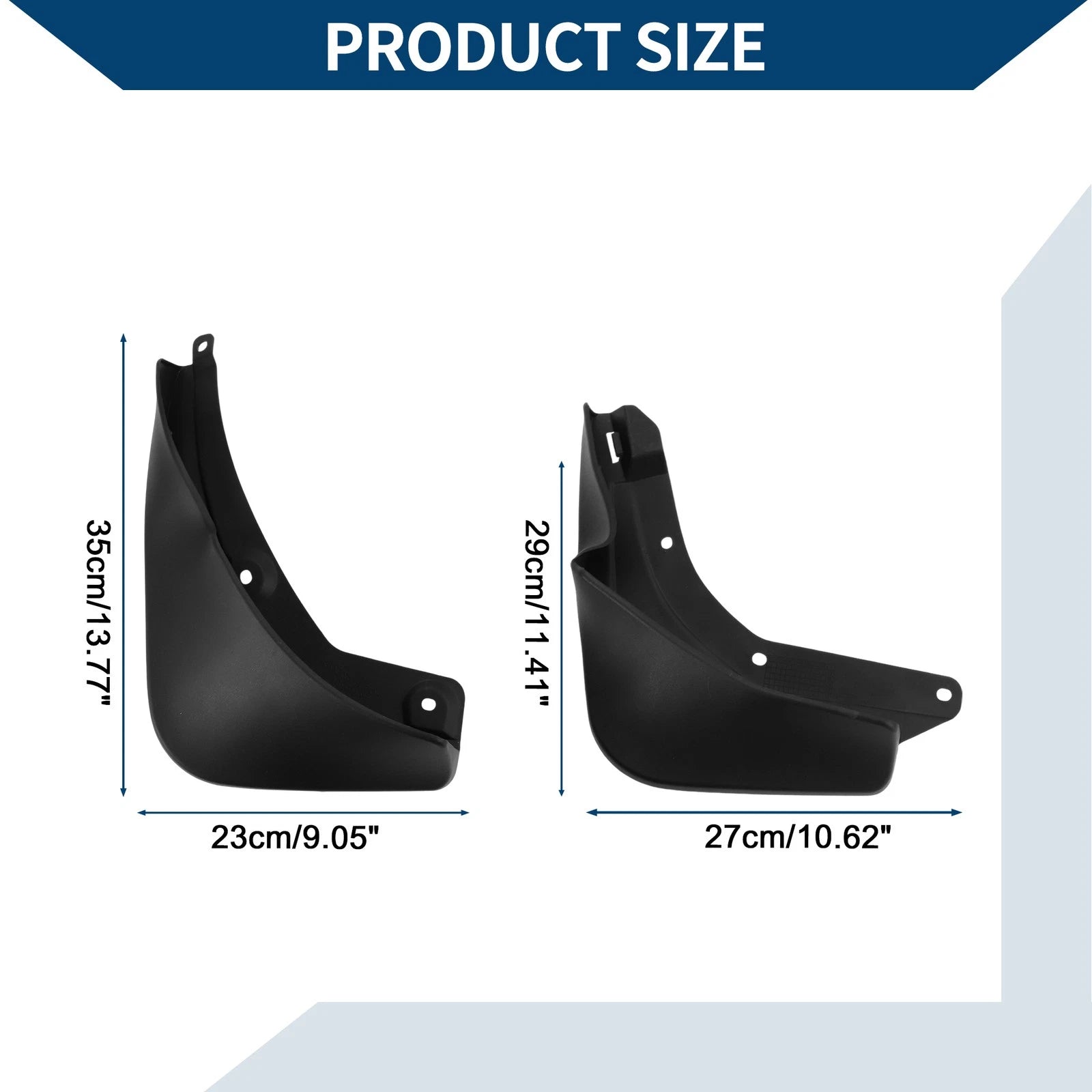 Set of 2 Mud Flaps Splash Guards for Mercedes-Benz EQC (2021–2023)