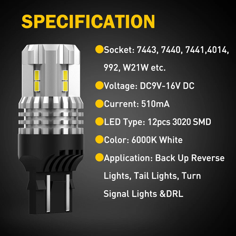 2X LED Turn Signal Light Bulbs for Honda Accord Civic