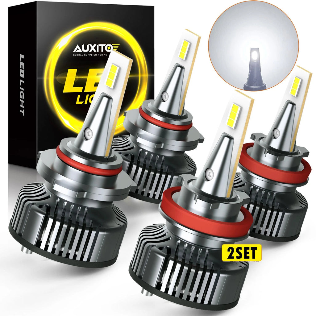 8X H8 9005 LED Headlight Bulbs for Universal Fit (2010–2023)