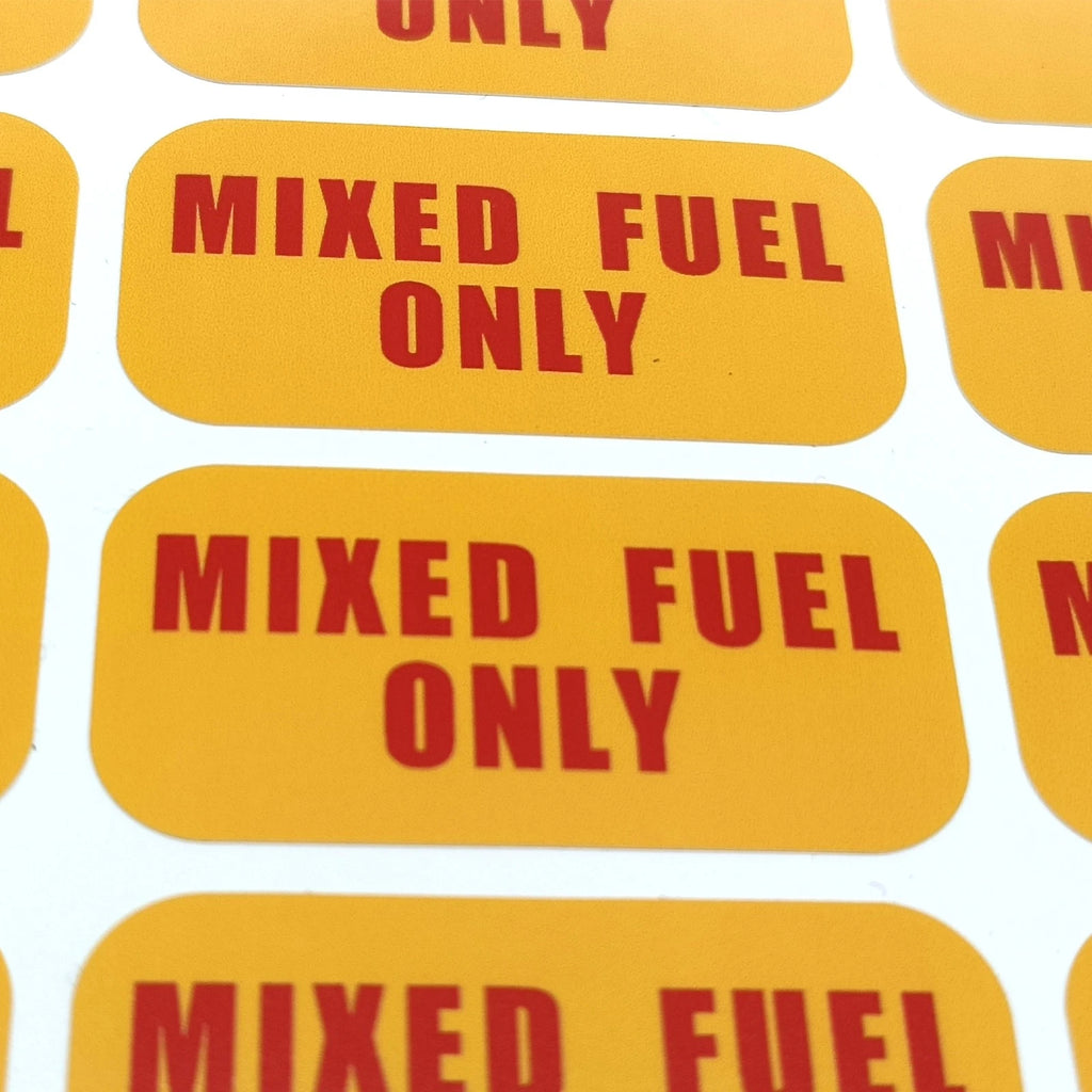 Mixed Fuel Only Sticker for Universal Use (Weather Proof)