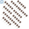 Set of 50 Flap Wheels 1" x 1" x 1/4" Shank 80 Grit Aluminum Oxide