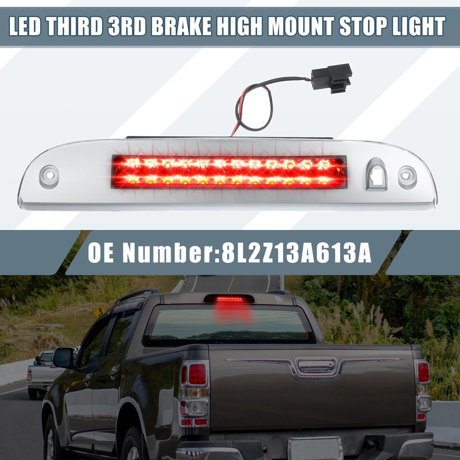 Auto High Mount Stop Light 8L2Z13A613A for Ford Escape (2008–2012) Clear Lens