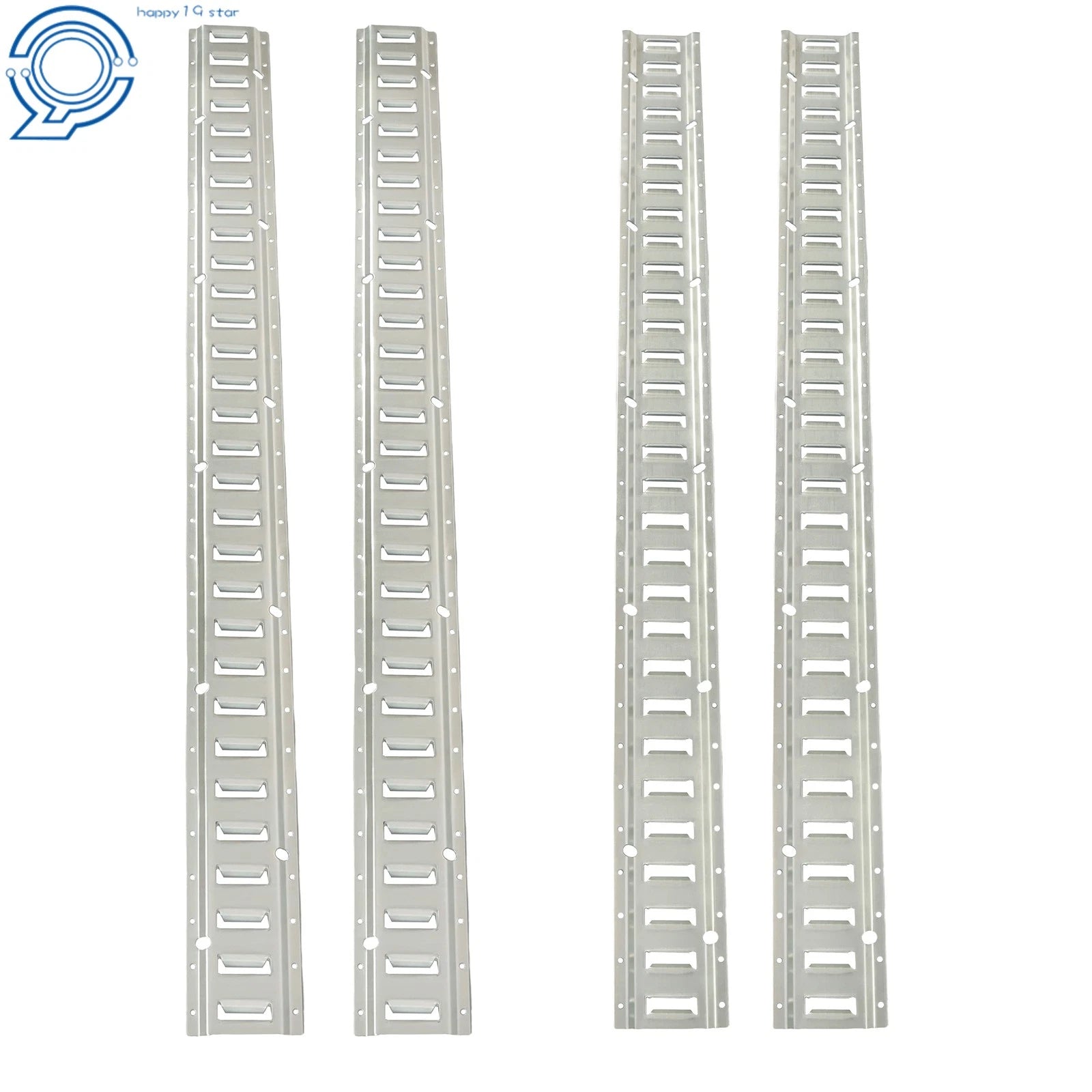 Set of 4 E Track Tie Down Rails for Truck Trailer Cargo Van