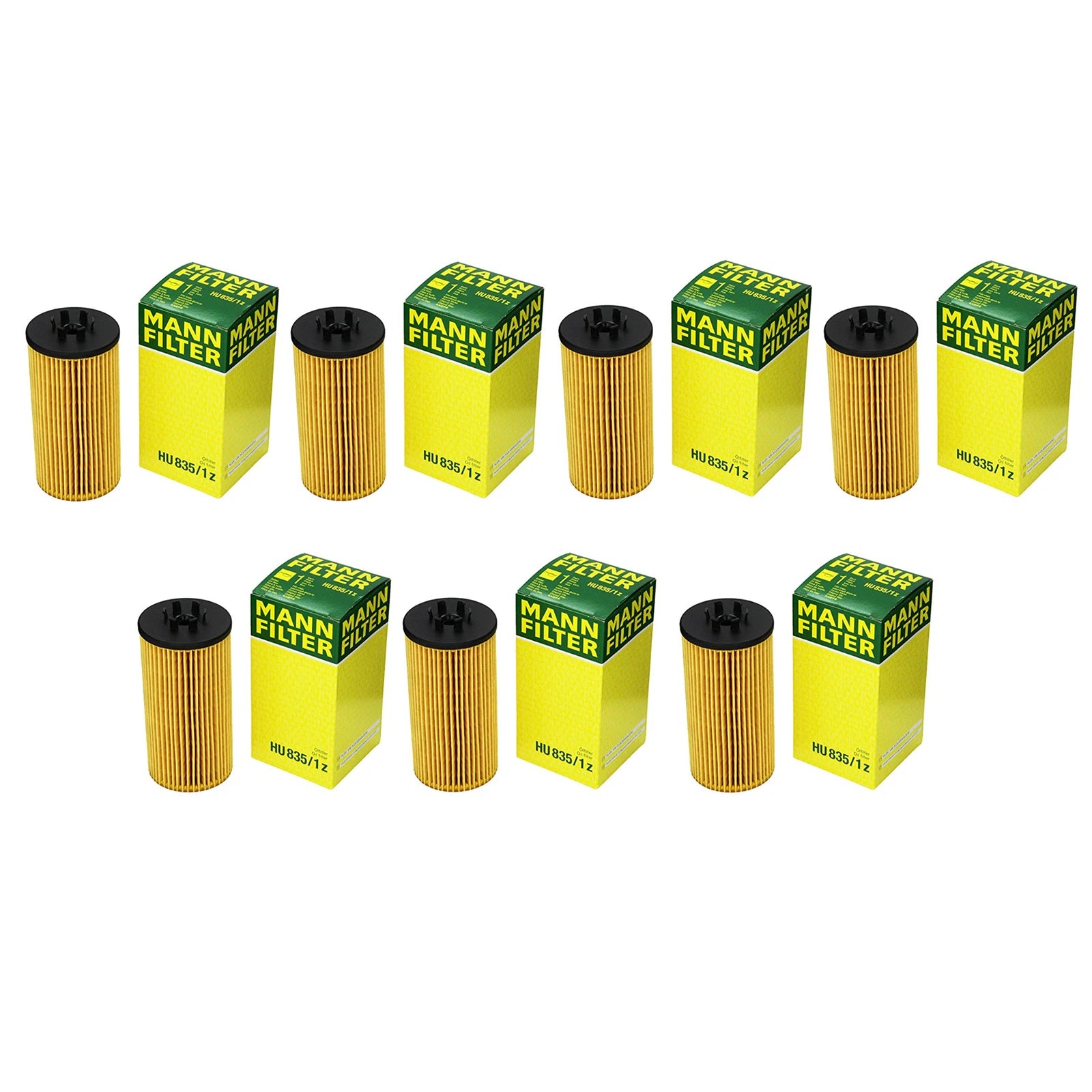 Set of 7 Cartridge Engine Oil Filters for Audi S4 VW Phaeton (2004–2006)