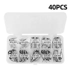Set of 10 Silver Fishing Guides with Anti-Tangle Rod Tip Rings
