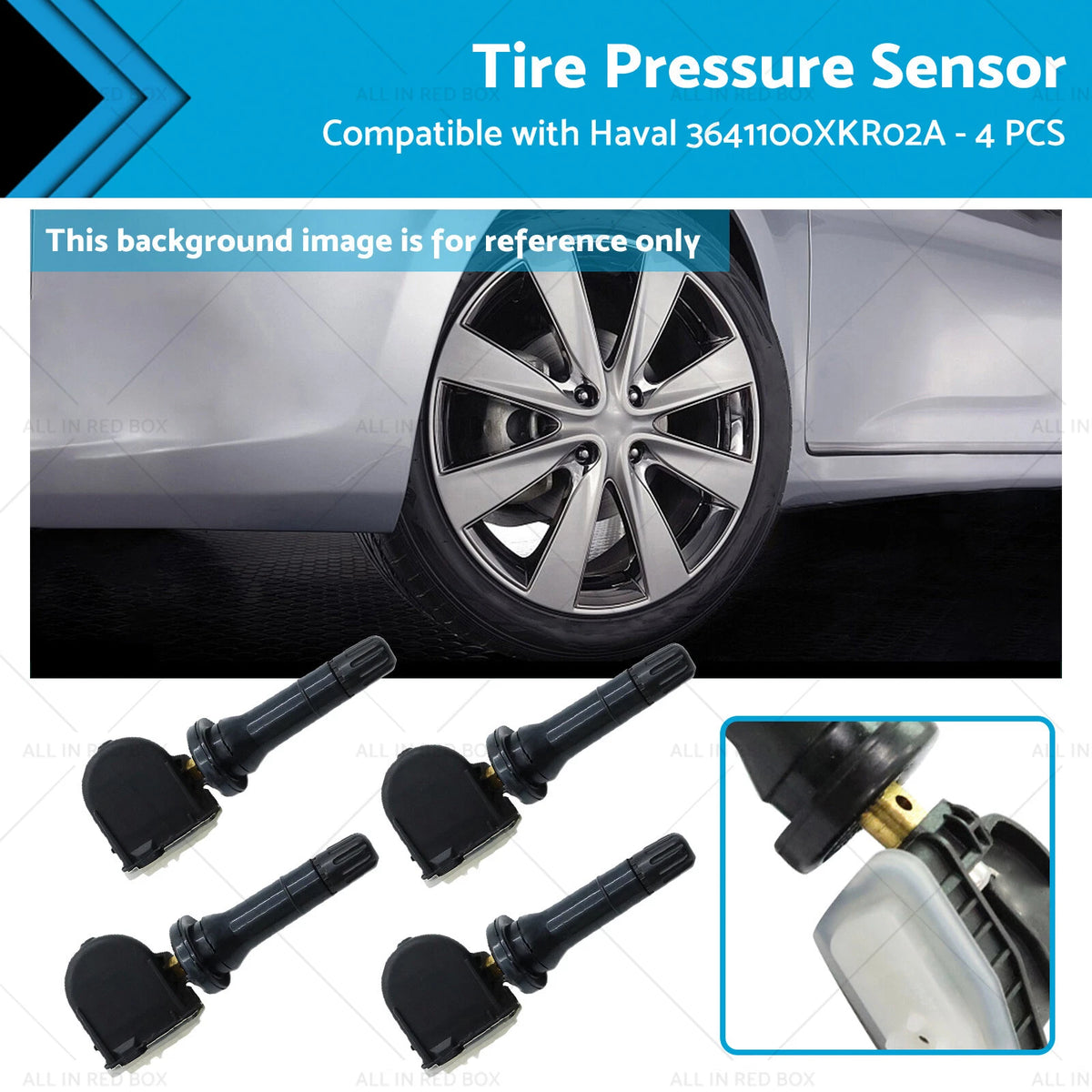 Set of 4 Tire Pressure Sensors for Haval F7 Dargo H9 Jolion (2018–2023) 3641100XKR02A