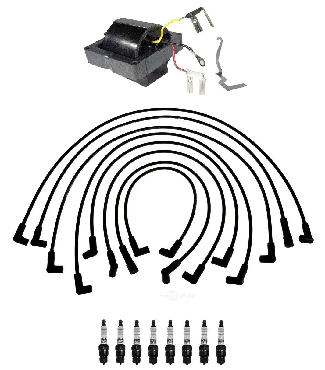 Ignition Wires & Spark Plugs Kit for Chevrolet C10 C20 Suburban C3500 K3500 (1973–1991)