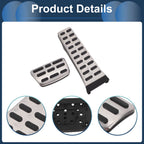 2X Automatic Foot Accelerator Pedal Covers for Kia K5 (2011–2015) Silver Tone