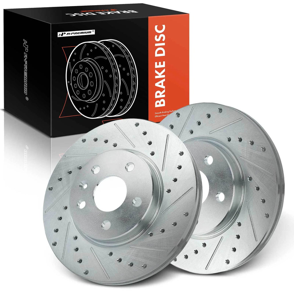 Front Drilled Brake Rotors for Chevy Cruze Sonic Volt Bolt EV (2011–2023)