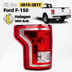 Halogen Tail Light Assembly for Ford F-150 (2015–2017) Left Side W/ Bulb