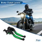 Adjustable Brake Clutch Levers for Honda CBR650R (2019–2023) Black Green