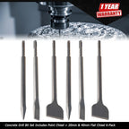 Set of 6 Concrete Drill Bits for Various Applications