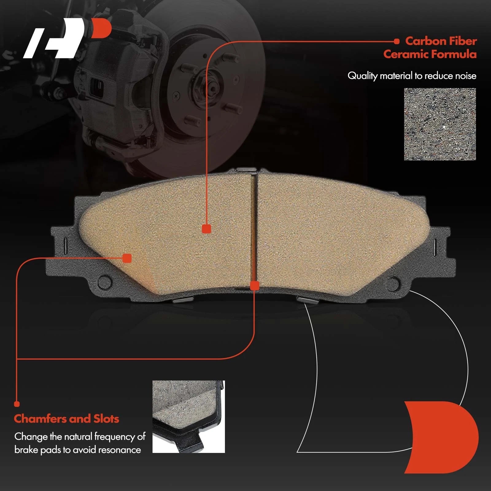 Ceramic Rear Brake Pads for Toyota Tundra & Sequoia (2022–2023)