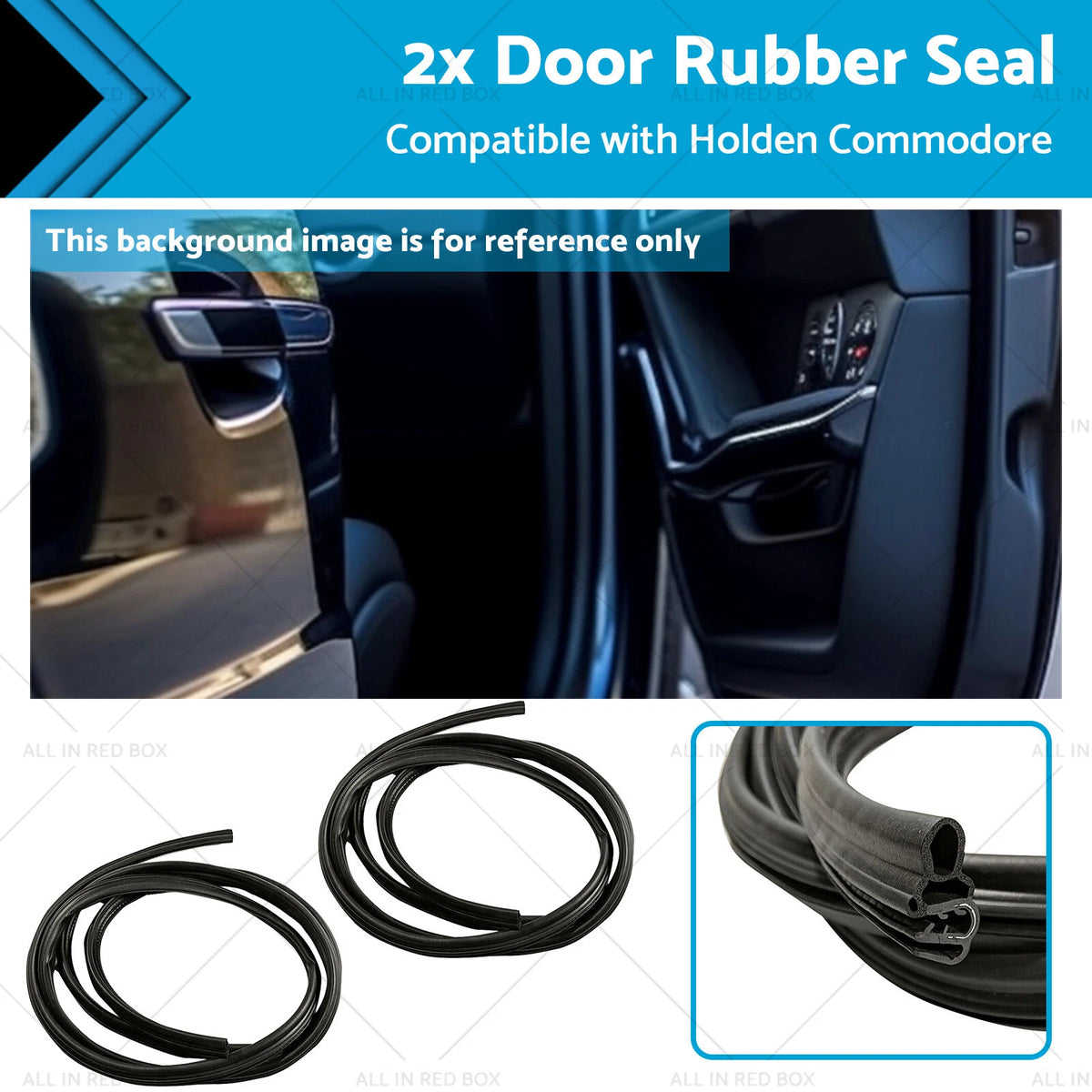 2X Door Rubber Seal for Holden Commodore VN VP VR VS (1988–1997)
