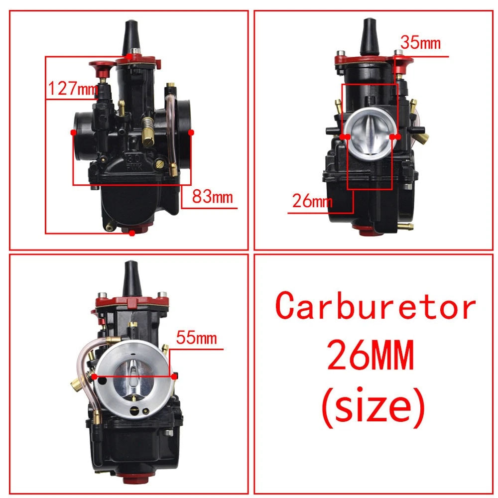 26mm Carburetor Jet Kit for 90-125cc Dirt Bike ATV Moped Scooter (1990–2023)