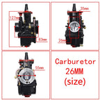 26mm Carburetor Jet Kit for 90-125cc Dirt Bike ATV Moped Scooter (1990–2023)