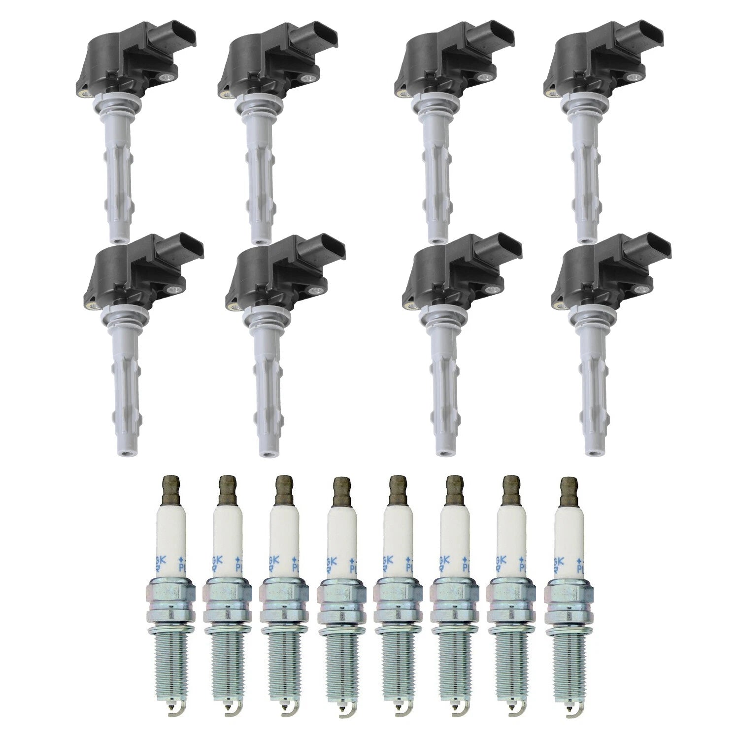 Set of 8 Ignition Coils & NGK Laser Platinum Spark Plugs for C216 W221 W219 V8