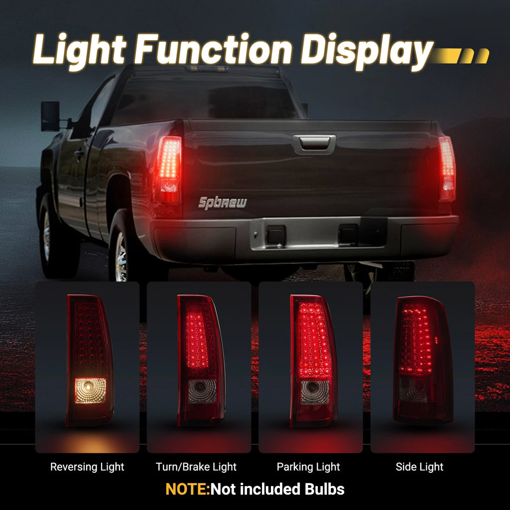 LED Tail Lights Brake Lamps Pair for Chevrolet Silverado (2003-2006)