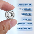 2pcs 625ZZ Double Metal Shield Ball Bearings for Various Models 