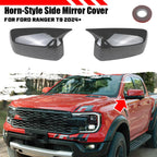 Horn-Style Carbon Look Wing Rearview Mirror Cap Covers for Ford Ranger