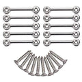 10 Pcs Stainless Steel Bimini Top Strap Pad Eye Footman's Loop Tie Downs