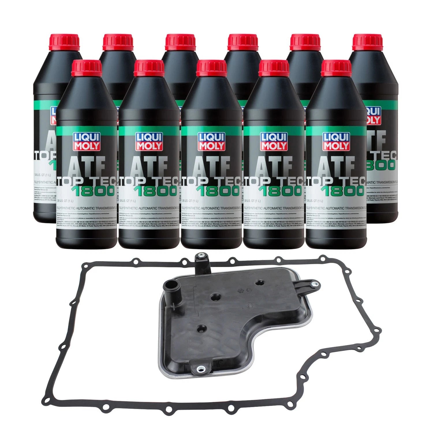 Liqui Moly 11L Top Tec ATF 1800 Auto Trans Fluid Filter Kit for E-350 F-250 F-350 (2010–2023)