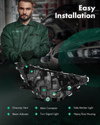 Left Driver Side Headlight Assembly for Toyota RAV4 (2019–2021)
