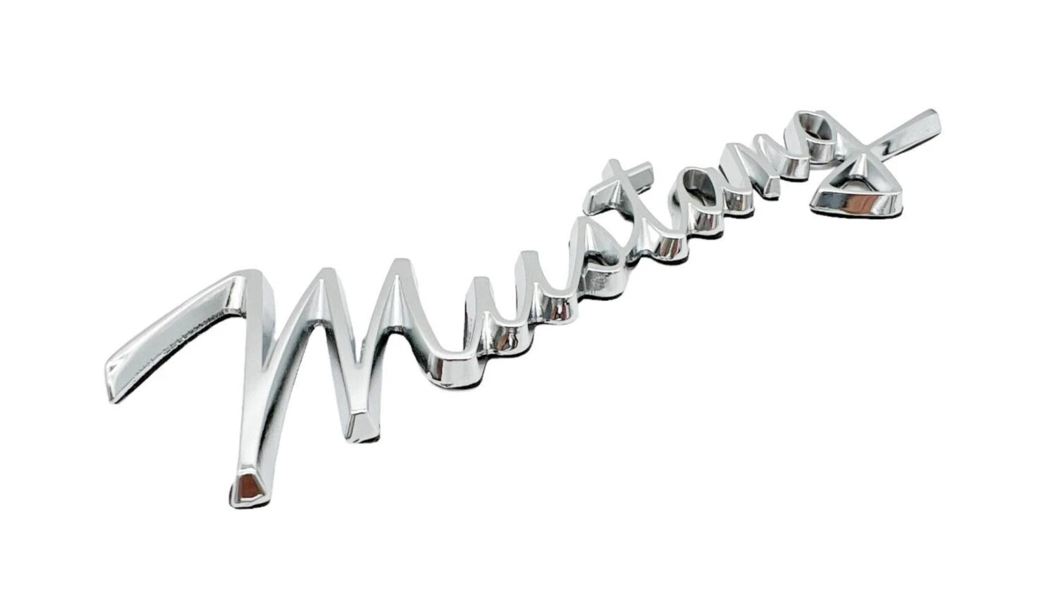 Chrome Fender Side Script Emblem Replacement for Ford Mustang (1965–1966)