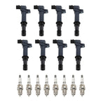Pack of 8 Ignition Coil + Spark Plug for Jeep Commander 4.7L V8 (2006–2007) UF270