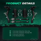 Set of 2 Front Tie Rod Ends for Nissan Altima (2007–2012) ES800357 ES800358 EV800356