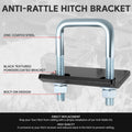 2" Steel Trailer Tow Hitch Receiver Bracket Mount Anti-Rattle Kit for All Models