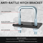 2" Steel Trailer Tow Hitch Receiver Bracket Mount Anti-Rattle Kit for All Models