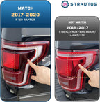 LED Tail Light for Ford F-150 Raptor (2017–2019) Right w/ Blind Spot Red Black