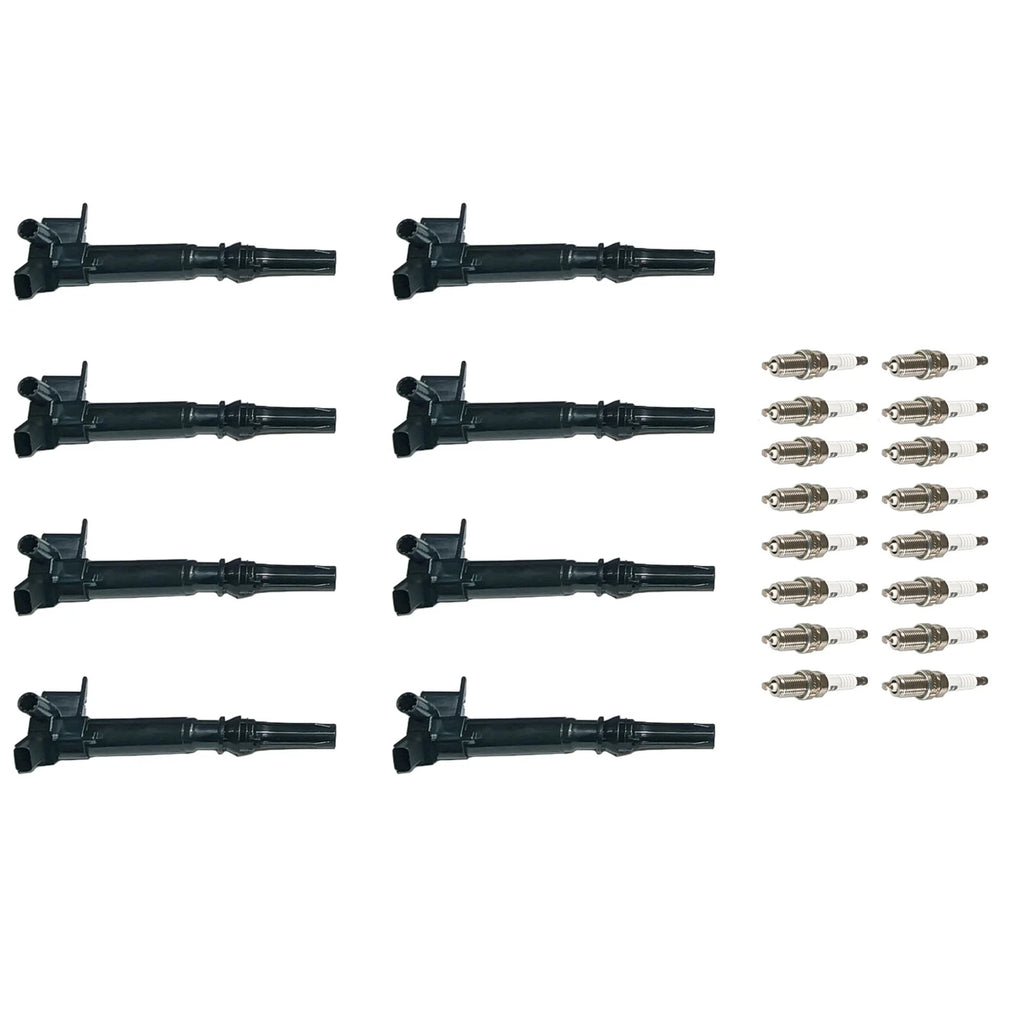 8X Ignition Coil and Spark Plug for Ford F150 F250 F350 (2010–2017)